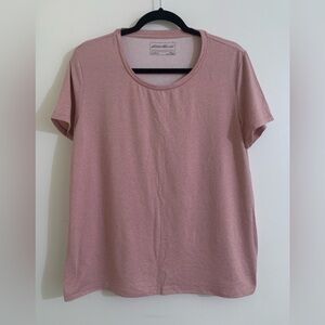 Eddie Bauer Women's Blush pink Short Sleeve sleepwear shirt